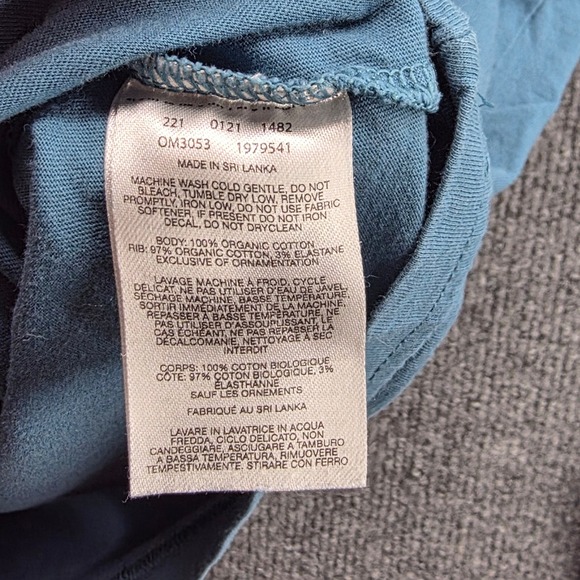 Mountain Hardwear Mens Long Sleeve T Shirt Blue Organic Graphic Cotton M - Picture 5 of 8